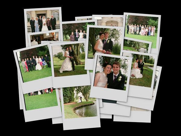 A collage of photos from our wedding